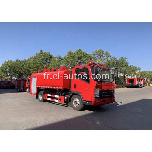 Camion de pompiers de l'arroseur à eau de Howo 8Tons